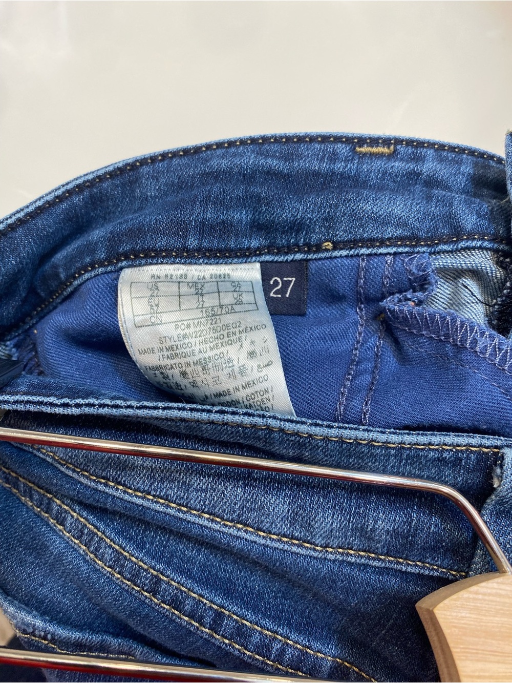 GUESS Blue Distressed Denim Cutoff Shorts - Picture 5 of 5